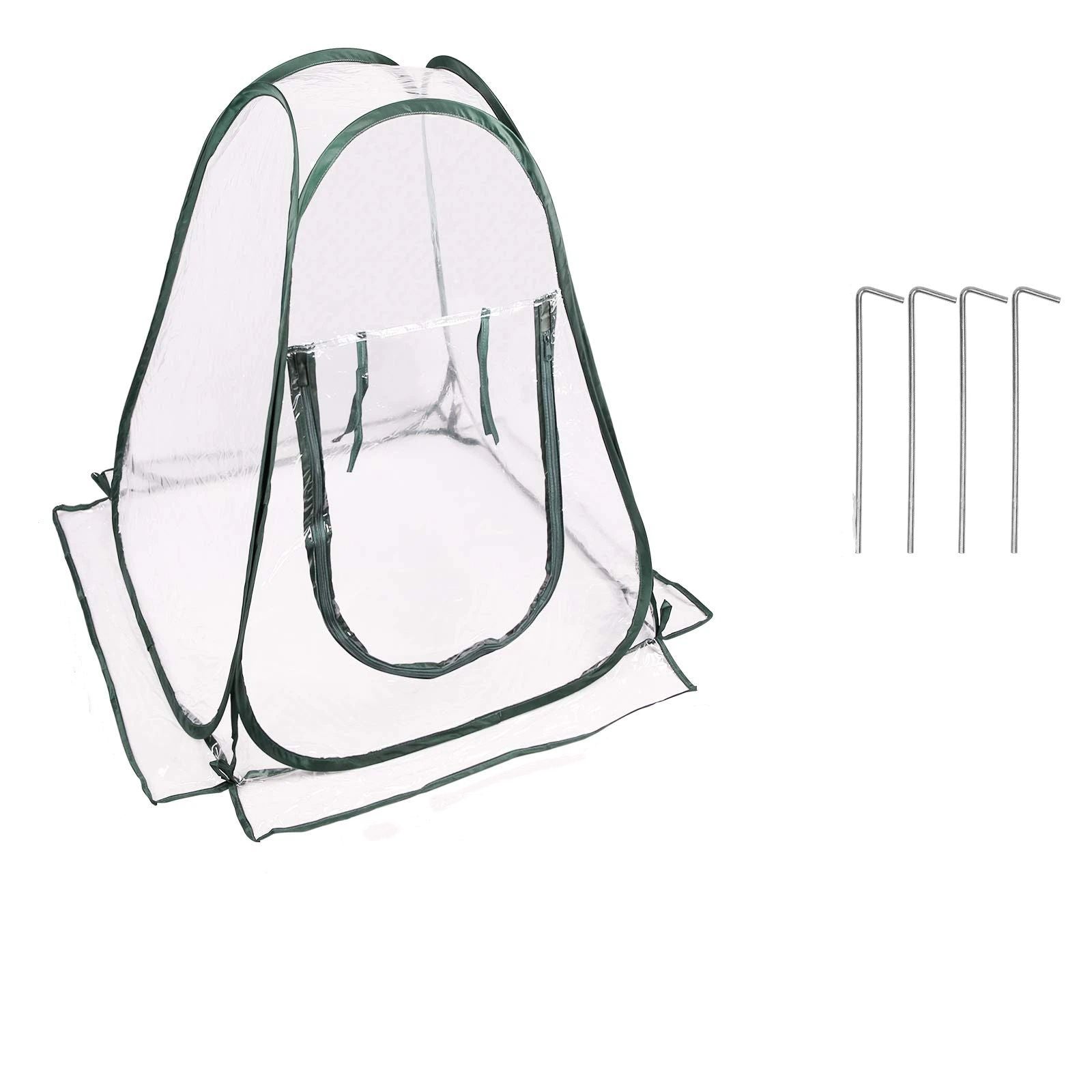 Pop Up Greenhouse Cover Flower House Mini Gardening Plant Flower Sunshine Room Room,Backyard PVC Greenhouse Cover for Cold Frost Protector Gardening Plants(70*70*80cm)