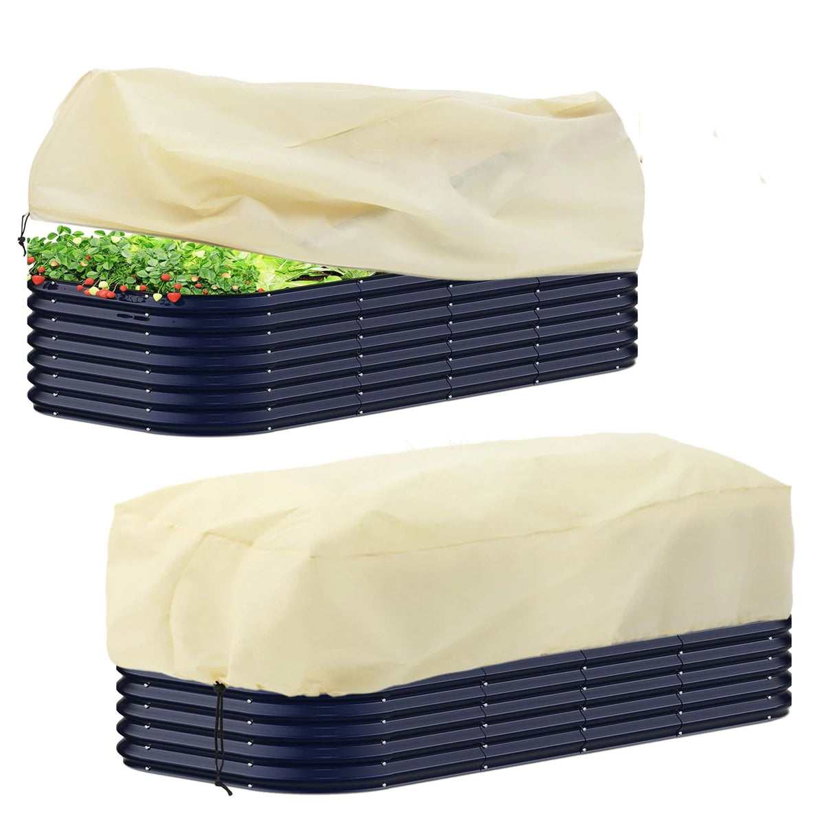 Plant Covers Freeze Protection, Winter Frost Blanket for Flower Pot Plants, Reusable Outdoor Plant Covers Freeze Protection, with Drawstring2 pcs(80x60x40cm)
