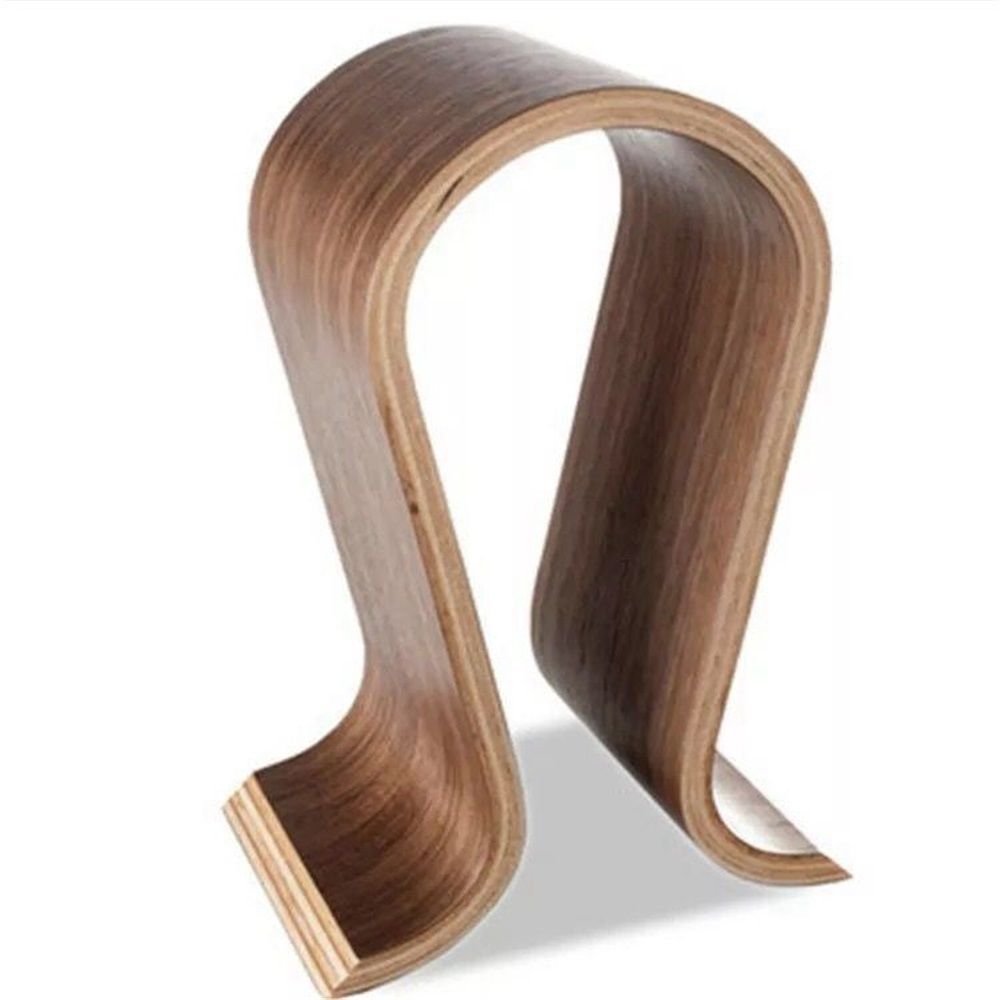 Wooden  Headphones Stand/Wooden Headphone Hanger/Wood Headset Holder/Earphone Desk Display Hanger - （walnut color）