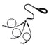 No Tangle 3 Dog  - Main Lead Rope with Padded Handle, Three Detachable Leash Splitters, Heavy-Duty Clip,  Walking, Running, Small, Medium, Large Dogs (Black)