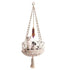 Cat Hammock with Cushion,Hanging Indoor Boho Kitten Swing Beds for Playing Sleeping Climbing and Lounging(Bottom double circle plane)Excluding cushion
