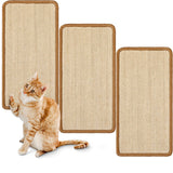 3 Packs Cat Scratching Mat, 15.7 x 11.8 Inch Natural Sisal Cat Scratch Pad Mats for Indoor Cats, Horizontal Cats Wall Scratcher Kitten Floor Rug, Furniture Protector