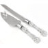 2 set Elegant Cake Knife and Server Set Stainless Steel with Crystal Handle - Perfect for Weddings Anniversaries,and Special Celebrations (Sliver)（Two knives and shovels）