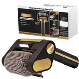 Electric Grill Cleaner Bristle Free – Cordless, Rechargeable BBQ Grill Brush with 350 RPM Stainless Roller, LED Light, Dishwasher-Safe for Gas/Charcoal Grills