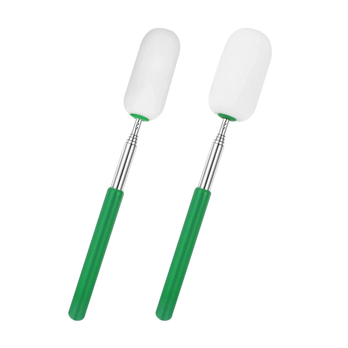2 pack Telescoping Sponge Pottery, Retractable Clay Tool Sponges on Stick Extend up to 27.9in Telescoping Sponge Sticks for Pottery (Green)
