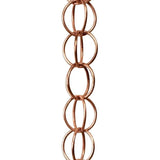 Rain Chains Pure Copper Ring Rain Chain, 125cm Decorative Rain Catcher Chain for Gutters, Rain Chains for Outside, Rain Gutter Replacement Downspout