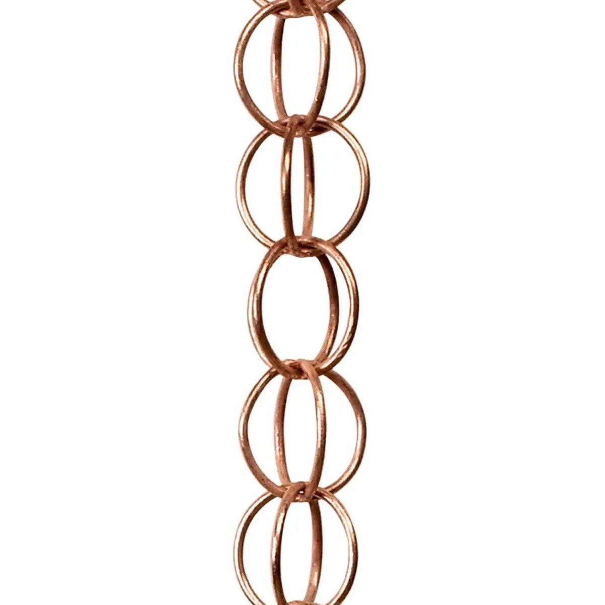 Rain Chains Pure Copper Ring Rain Chain, 125cm Decorative Rain Catcher Chain for Gutters, Rain Chains for Outside, Rain Gutter Replacement Downspout