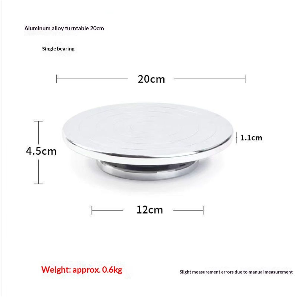 7.8 Inch Banding Wheel,Wheel Turnable Aluminium Alloy Metal Sculpting Wheel Rotate with Ball Bearings for Ceramics Clay Model Making Cake Decor Paint Spraying