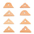 Triangle Pottery Ribs & Trimming Tools | Shaper Tools | 6 Clay Texture Ribs | Solid Beech Wood | 8-Pack