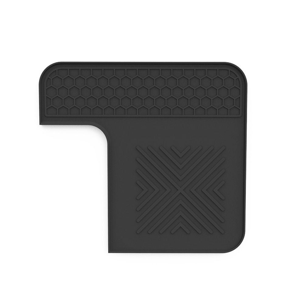 Top Mat Cafe Espresso Machine – Protect Top Surface Food Grade Silicone Tamping Mat for Cafe Accessories – Waterproof Non-Slip Espresso Tamper Mat Black