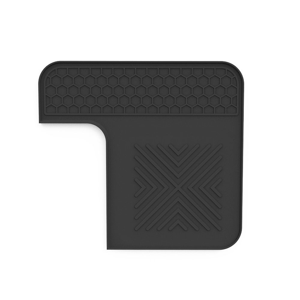 Top Mat Cafe Espresso Machine – Protect Top Surface Food Grade Silicone Tamping Mat for Cafe Accessories – Waterproof Non-Slip Espresso Tamper Mat Black