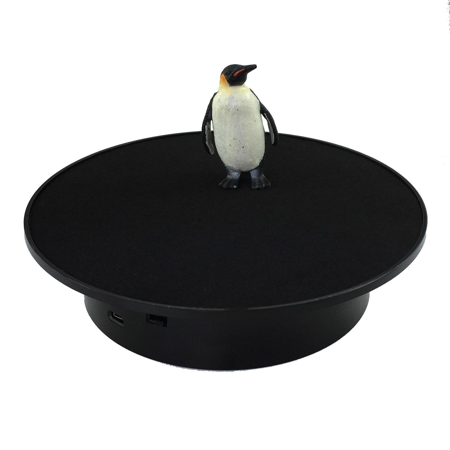 Motorized Rotating Display Stand, 360 Degree Electric Rotating Turntable with Velvet Top, Load Automatic Mute Lazy for Photography Products Jewelry 3D Model, Black Stand
