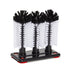 Glass Washer Brush Cleaner - 3 Brushes per Base Bristle Brush for Beer Cup, Long Leg Cup, Red Wine Glass & More Bar Kitchen Sink Home Tools