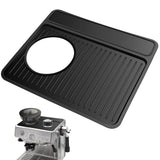 Tamping Mat Espresso Tamper Mat, Food Grade Silicone Non-Slip, Waterproof Heat Resistant, Espresso Tamping Station for Espresso Machine Barista Accessories (Black)