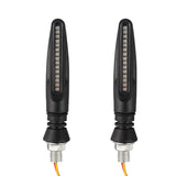 4PCS Motorcycle Indicators - Flowing Turn Signal Lights, Daytime Running and Brake Lights - 12V LED Amber White Red for Motorbike