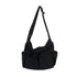 Aesthetic Cute Messenger Bag for School Vintage Black Canvas Crossbody for Women Shoulder Laptop Bag