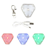 2pcs Rechargeable Collar Light - Carabiner Keychain Clip with LED Light - Clip Color-Changing Light for Dog Collars