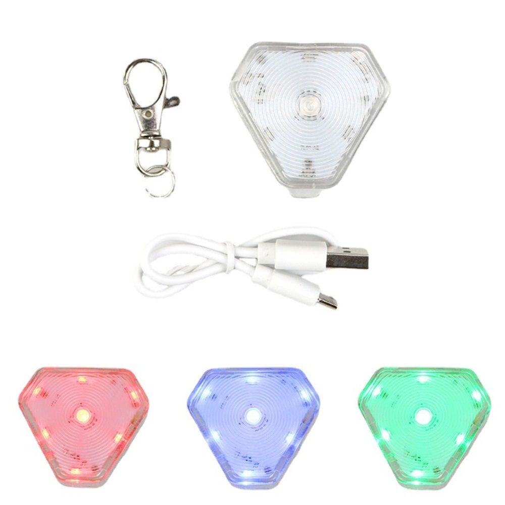 2pcs Rechargeable Collar Light - Carabiner Keychain Clip with LED Light - Clip Color-Changing Light for Dog Collars