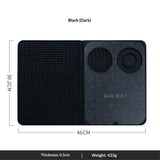 Bar Mat, Bar Accessories, Multifunctional Folding Cocktail Mat with Cutting Board, 18" X 12"(Black) Drying Mats,Bar Mat for Countertop,Bar Decorations for Home, Outdoor Bar Accessories,Travel