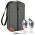 Insulated Wine Tote Bag With Stainless Wine Glasses.  For Boating Travel. Wine Cooler Bag For Beach. Portable Wine Carrier & Tumblers For Picnic. Outdoor Wine Lovers Gift