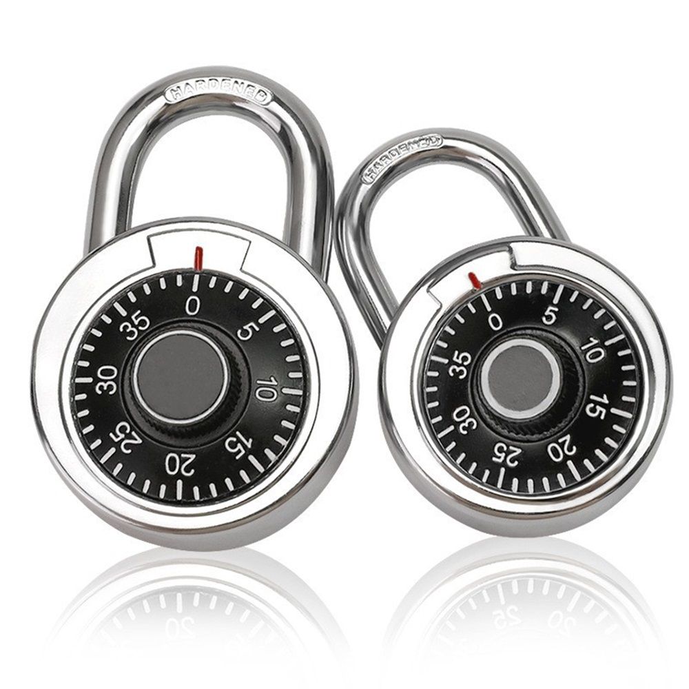 Master Lock Black Gym Locker Lock Combination Padlock, Indoor Combo Lock with Preset 3-Digit Code for Cabinets, Storage, 2 Pack