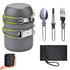 Camping Cookware Set Portable Camping Mess Kit Cooking Set Camping Cooking Set Outdoor with Stove Spoon Fork Cutter for Picnic Hiking Backpacking Travel