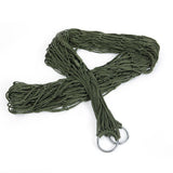 Travel Hammock,Camping Hammock, Outdoor Sport Hammock Army Green Net Mesh Nylon Sleeping Bed with Hooks for Garden Beach Camping Hunting Hiking Traveling (Green)