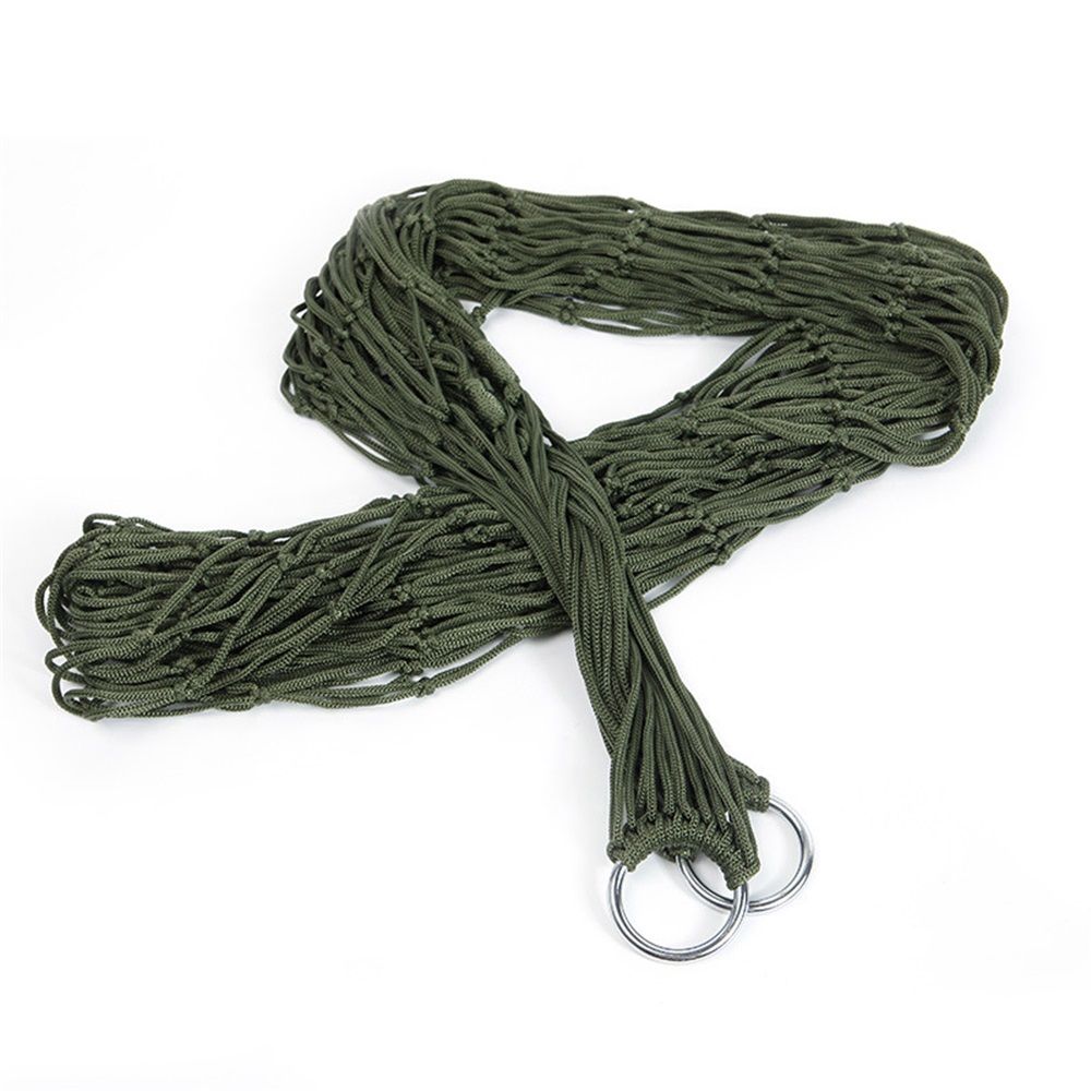Travel Hammock,Camping Hammock, Outdoor Sport Hammock Army Green Net Mesh Nylon Sleeping Bed with Hooks for Garden Beach Camping Hunting Hiking Traveling (Green)