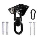 Hammock Hanging Kit,Hanging Chair Hardware 360°Rotating Capacity Hammock Hooks Heavy Duty,Hammock Chair Hanging Kit & Swing Ceiling Hook Snap for Hammock Chair Stand,Seat, Tree,Yoga,Gym(Black)