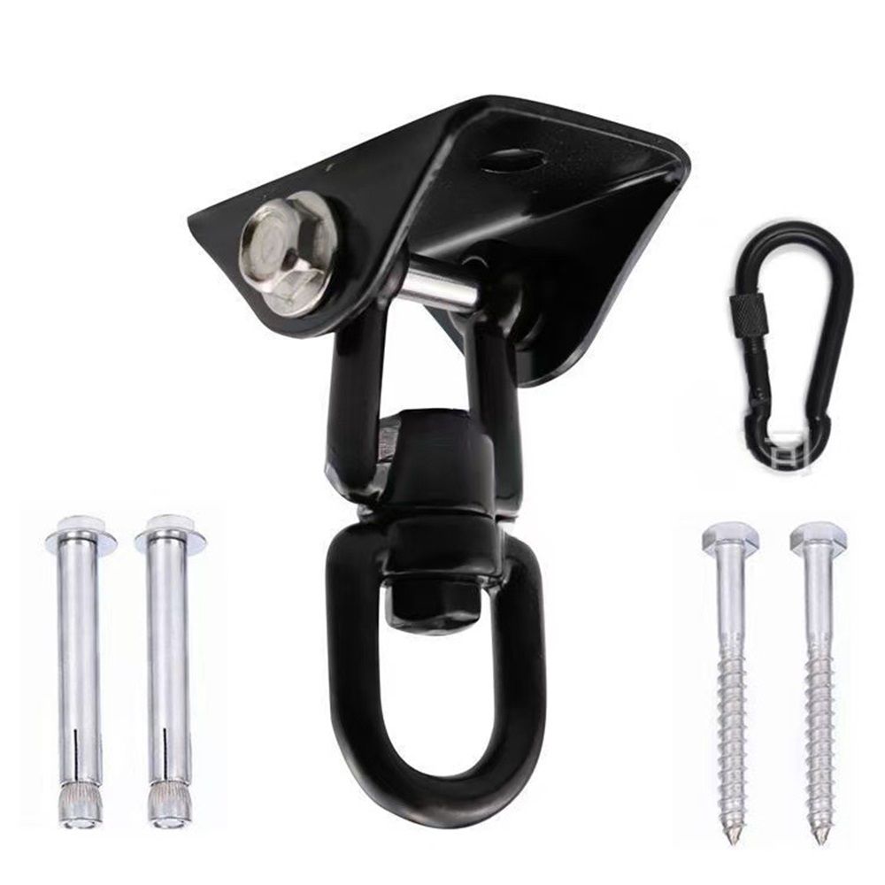 Hammock Hanging Kit,Hanging Chair Hardware 360°Rotating Capacity Hammock Hooks Heavy Duty,Hammock Chair Hanging Kit & Swing Ceiling Hook Snap for Hammock Chair Stand,Seat, Tree,Yoga,Gym(Black)