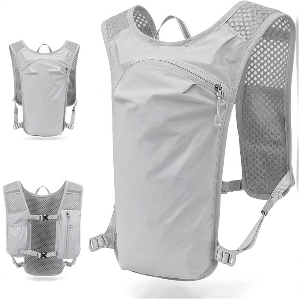 Hiking Hydration Pack  Running Backpack Daypack Vest with  Water Bladder for Women Men Cycling Biking Trail Race（granny gray）