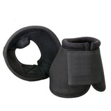 Equine Ballistic Overreach Bell Boots - No-Turn Horse Hoof Protection Boots (Sold in Pairs) - Black, Large