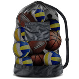 Extra Large Heavy Duty Mesh Bag. Best for Soccer Ball, Water Sports, Beach Cloth, Swimming Gears. Adjustable Shoulder Strap. Secure Side Pocket（30” x 40”）