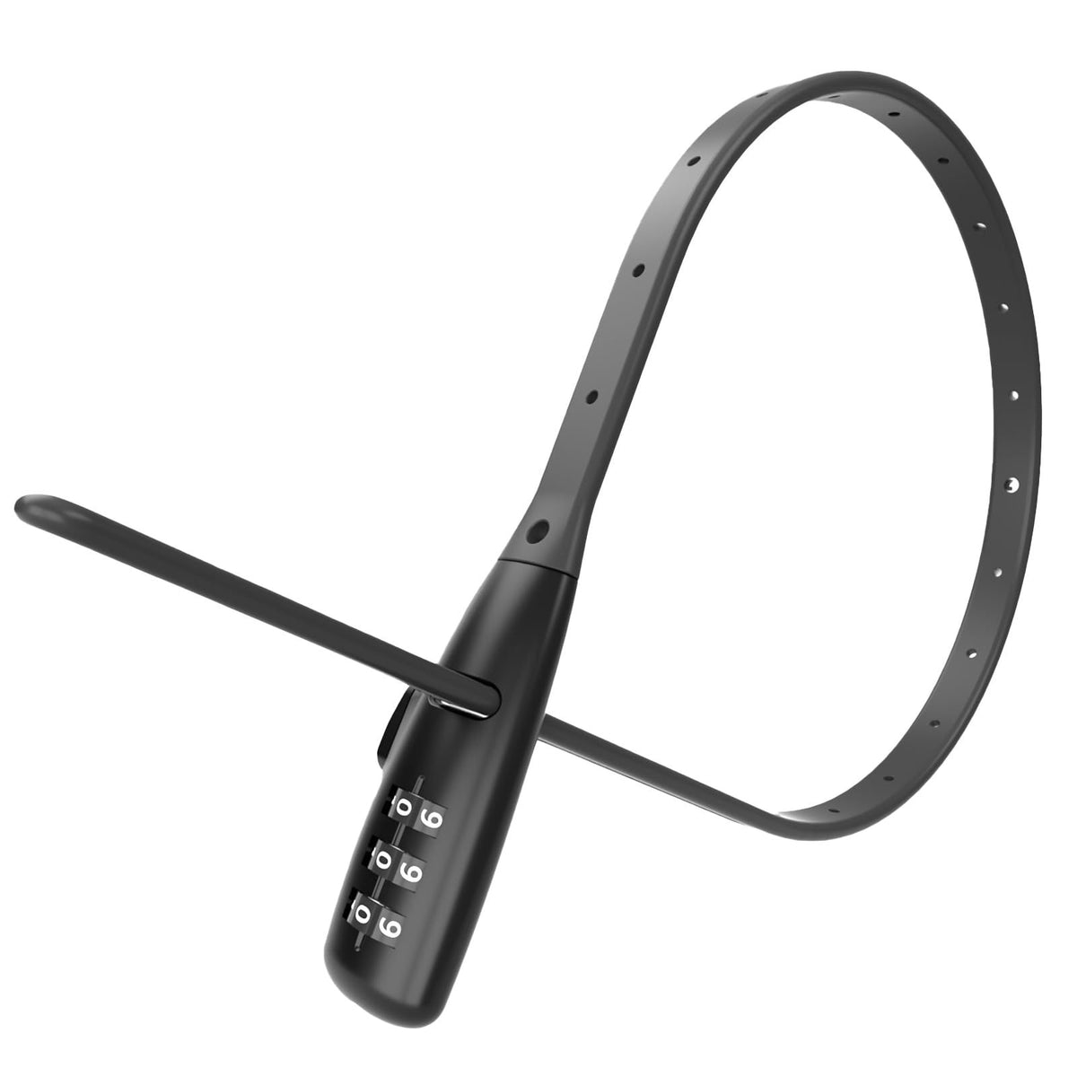 Tie Lock - 3-Digit Adjustable Cable Lock, for Bike Rack, Motorcycle Helmet, Skateboard, Skis, French Door, Stroller & Cabinet - Ideal for Lightweight Security (1 Pack)