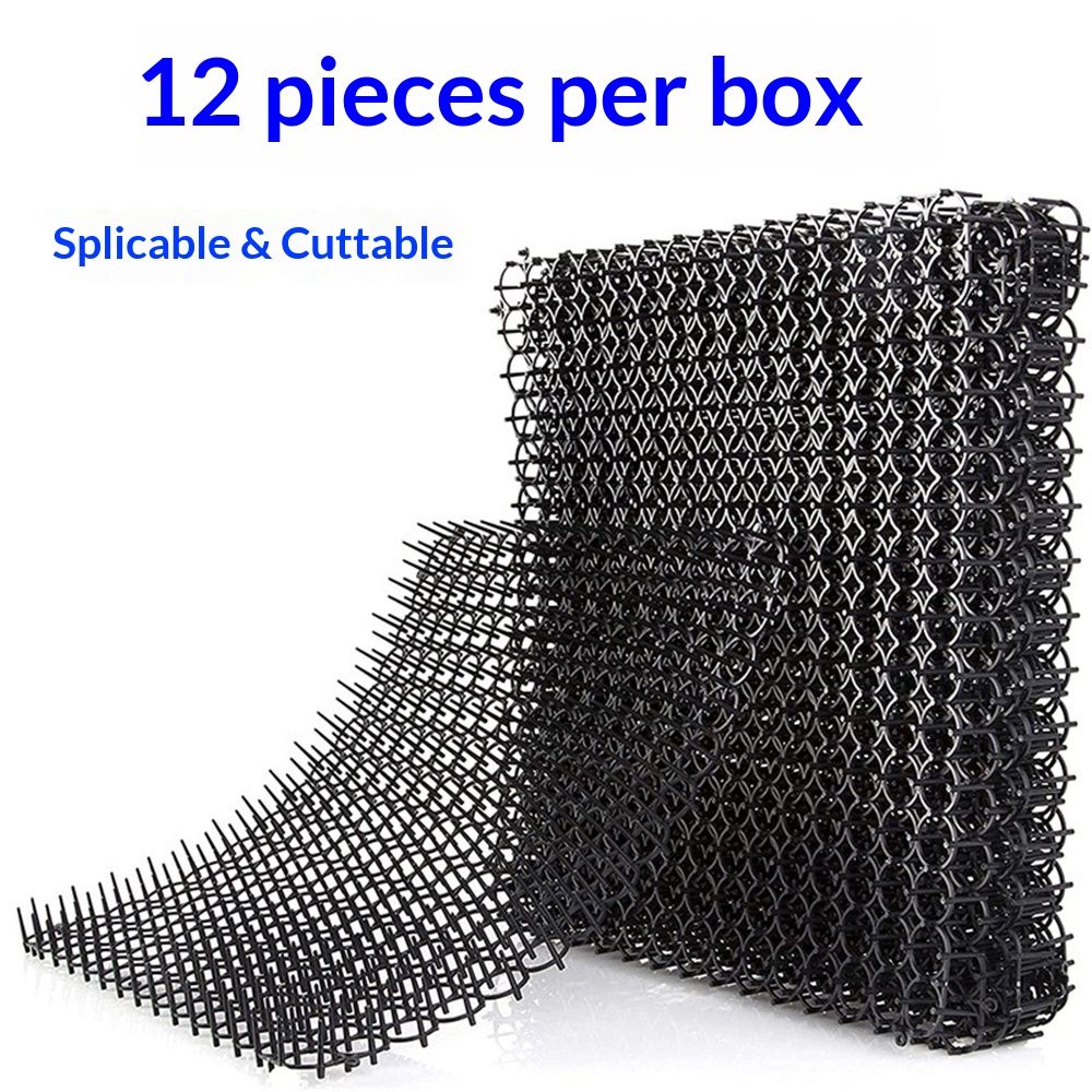 13"×16" Cat Deterrent Mat,12 Pack Cat Scat Mat with Spike Cat Repellent for Kitten Coverage Digging Deterrent Training Network for Animals (12 Pack/13"×16")