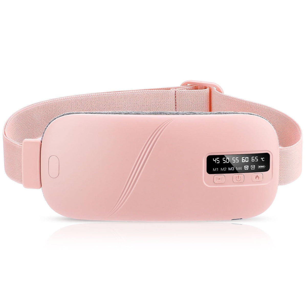 Portable Cordless Heating Pad for Cramps, 5 Heat Levels and 4 Massage Modes, A Temp Control, Belly and Back Heating Pad, Gifts for Women and Girls (Pink)