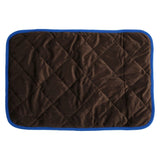 Dog Crate Mat – Waterproof, Non-Slip, Machine Washable Crate Mat – Soft, Durable Kennel Mat for Dogs – Pet Bed for Crates, Travel or Home Use - Coffee color (blue edgingS:40*50CM)