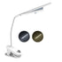 Dual Head LED Desk Lamp with Clamp, Eye-Caring Clip on Lights for Home Office, 4000mAh Rechargeable Battery Operated Table Lamps,3 Lighting Modes & Brightness Dimmer Light for Kids Students
