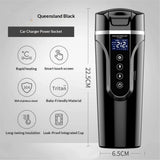 Car Electric Kettle for Travel :12V/24V Small Electric Water Kettle, Multi-Temp Control 500 mL Portable Car Water Boiler for Brewing Coffee Tea,LCD Display 304 Stainless Steel Truck Heating Cup