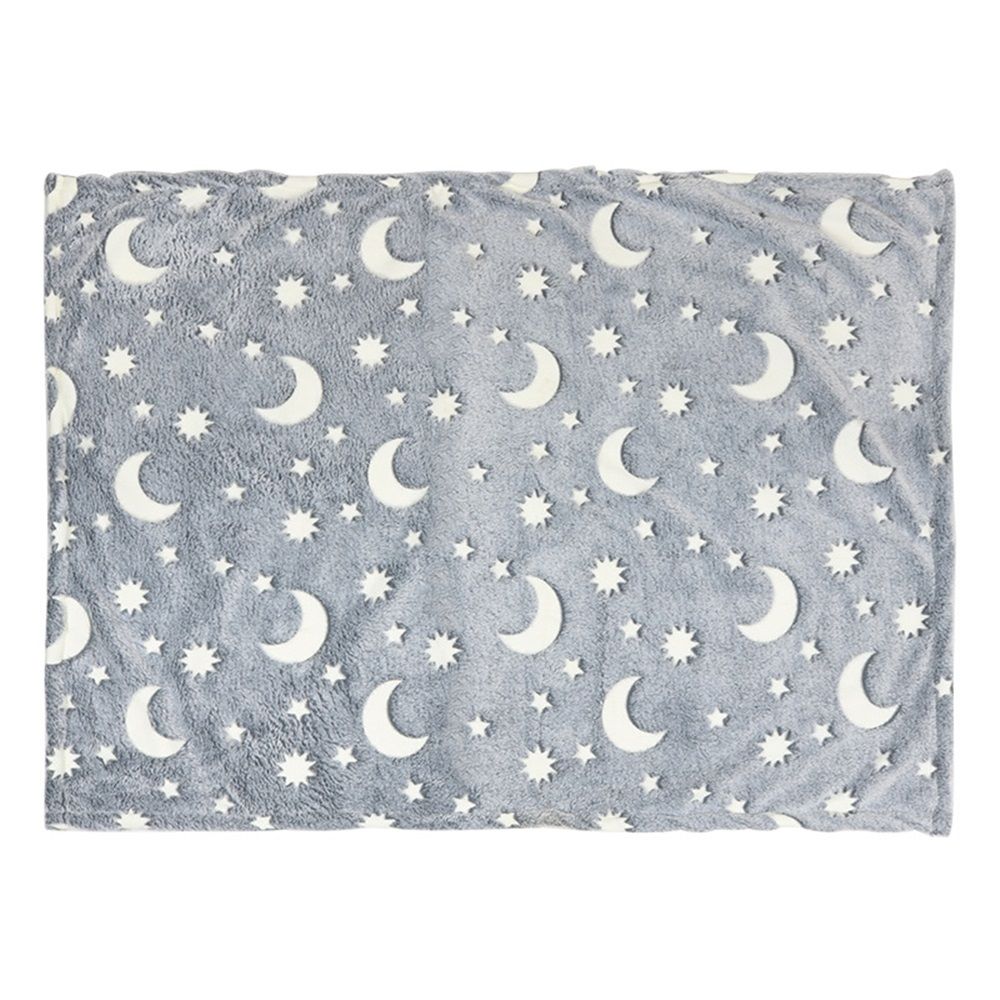 Pet luminous blanket, dog bath towel, nest pad, luminous coral fleece cover blanket, machine washable sleeping pad, winter warm cushion（S 60*40cm grey）