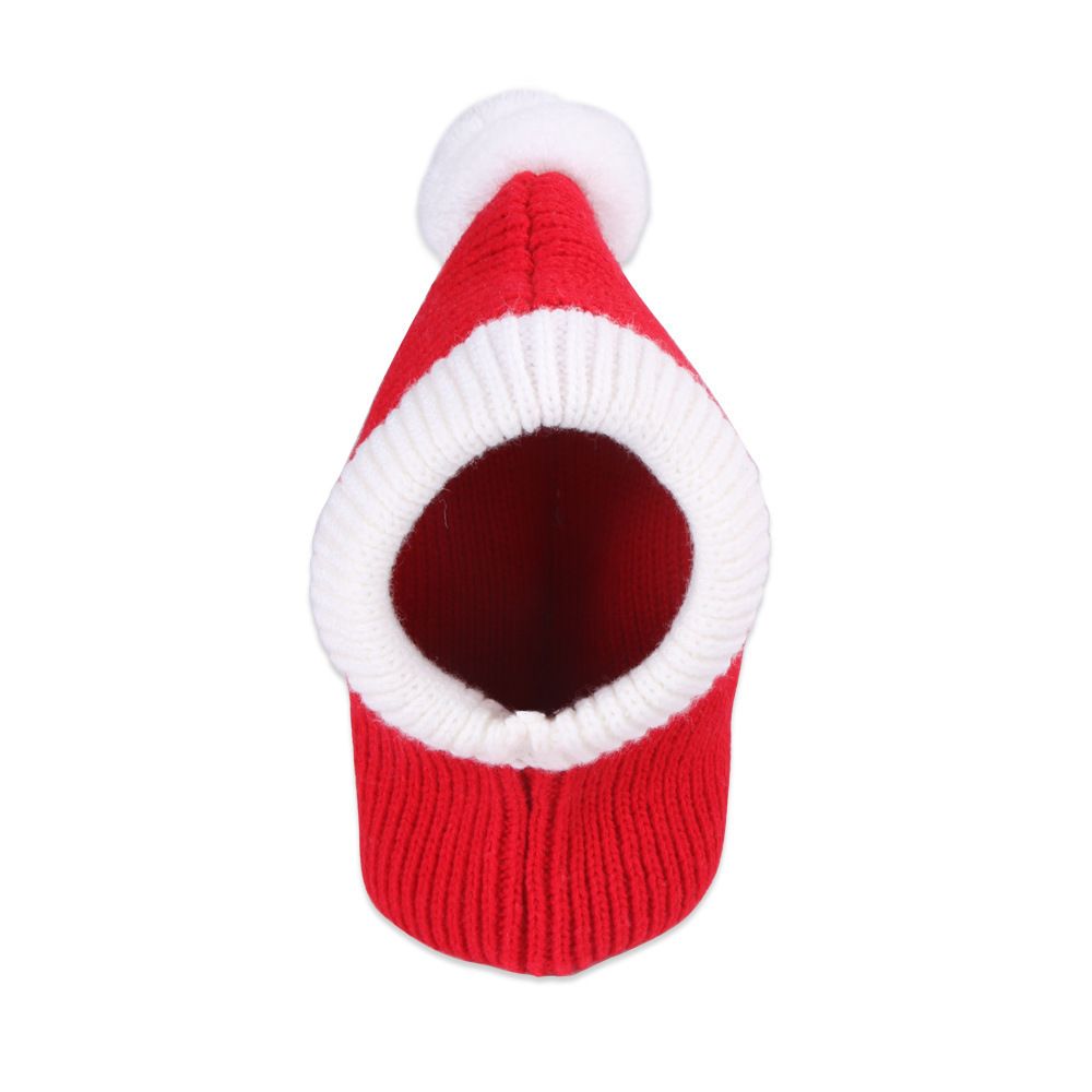 Christmas Dog Hat Costume for Large Medium Dog Warm Winter Dog Hat Neck Ear Warmer Headband Protector for Golden Retriever Labrador (M  red)