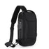 Oxford Sling Bag Backpack Crossbody Chest Pack for Men Women Travel Outdoor Sports Tactical Walking Hiking Climbing Anti-Theft Lockable Shoulder Daypack Black