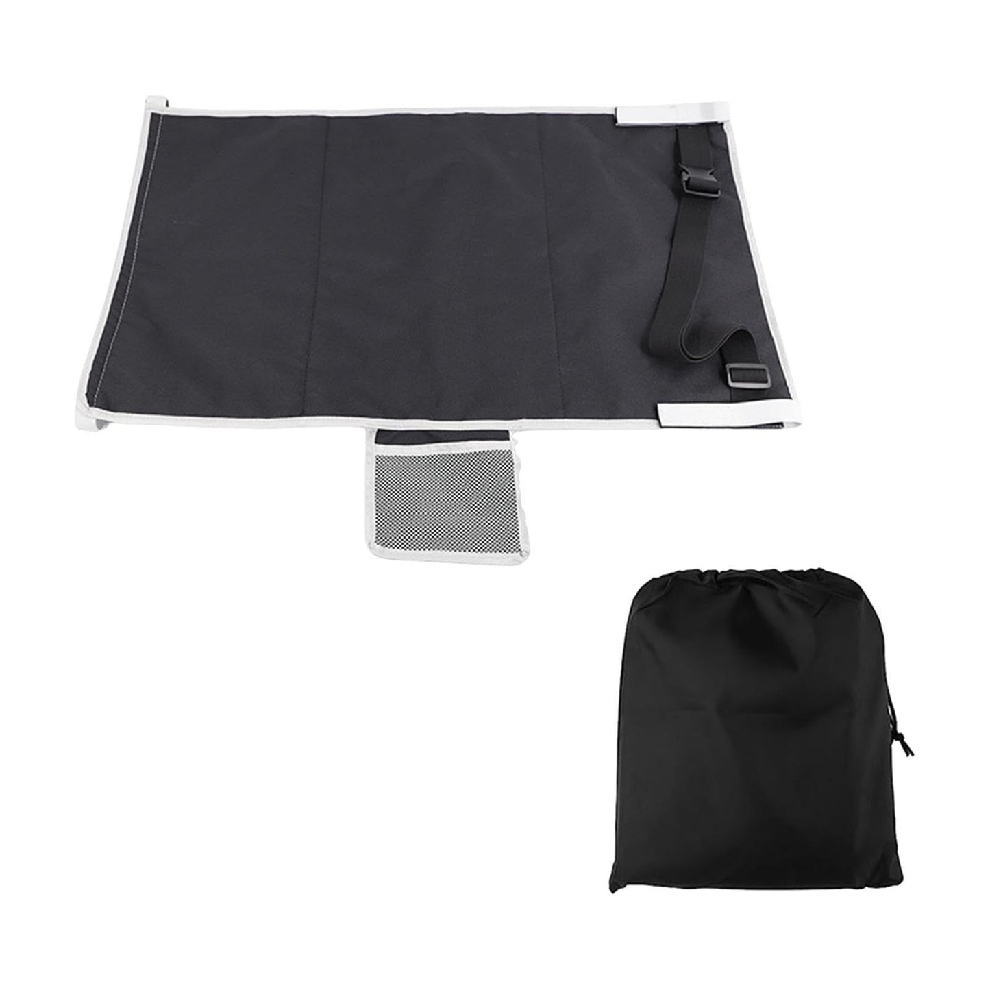 Toddler Airplane Bed, Portable Airplane Seat Extender Travel Bed for Kids, Soft Baby Plane Travel Essentials for Flying, Toddlers Long Flight Must Haves Footrest(black+Storage bag)