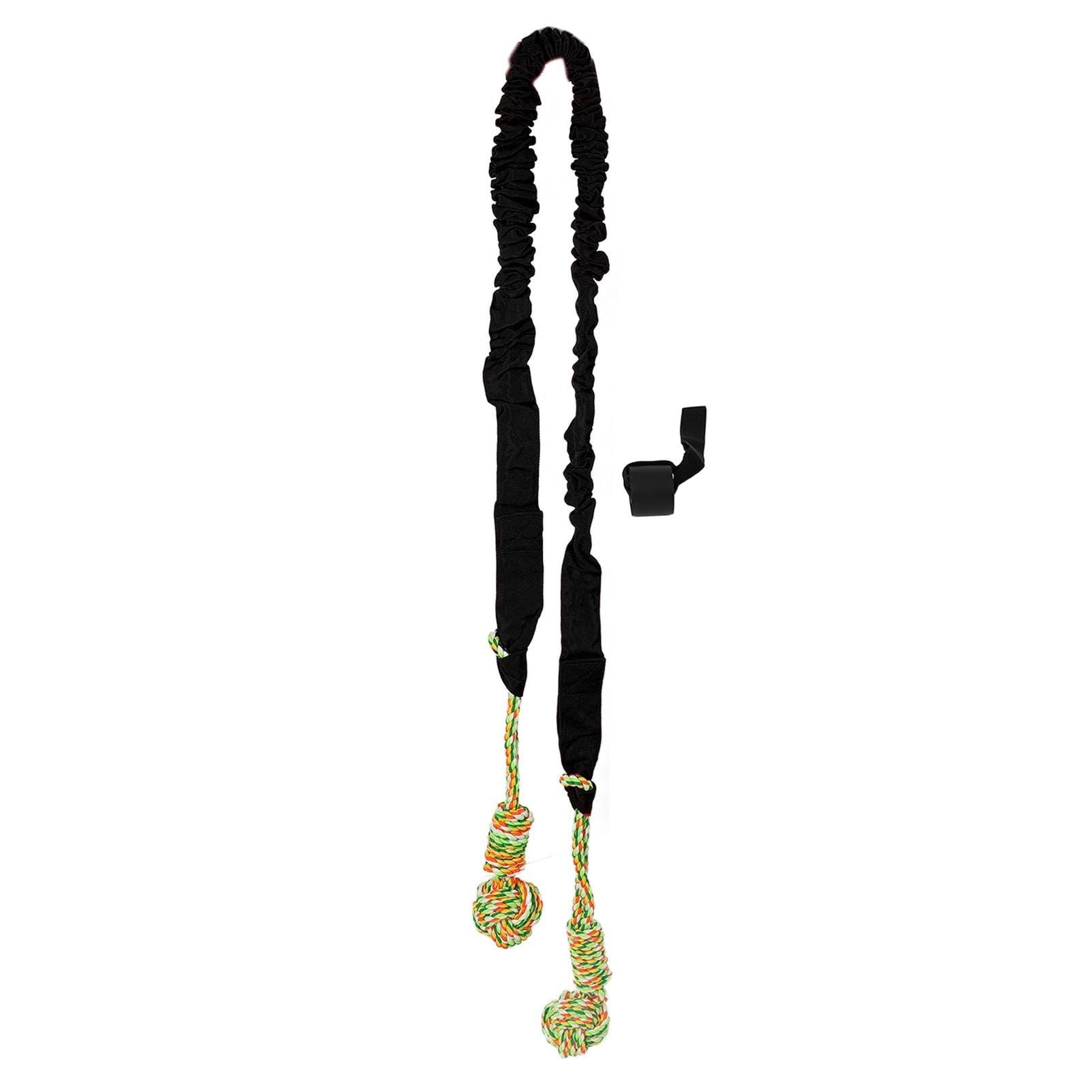 Tug of War Dog Toy for Pitbull Medium to Large Dogs, Indoor Outdoor Use Bungee Hanging Exercise Ropes Muscle Builder Interactive Toys black (Door Hanging Style)