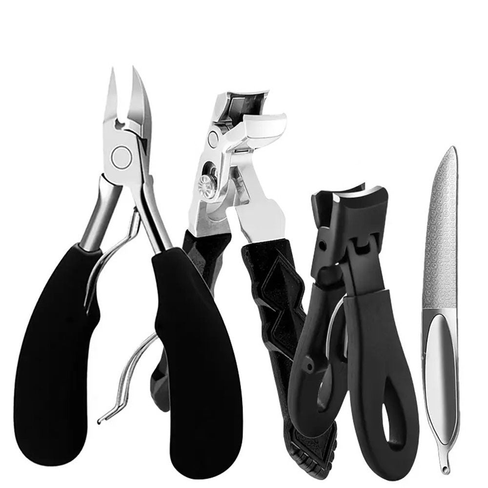 4pcs Toenail Clippers for Seniors Thick Nails, Ultra Sharp Sturdy Fingernail Toenail Clipper— Heavy Duty Ingrown Toenail Clippers, Thick Toenails with Wide Jaw Sharp Nail Cutter