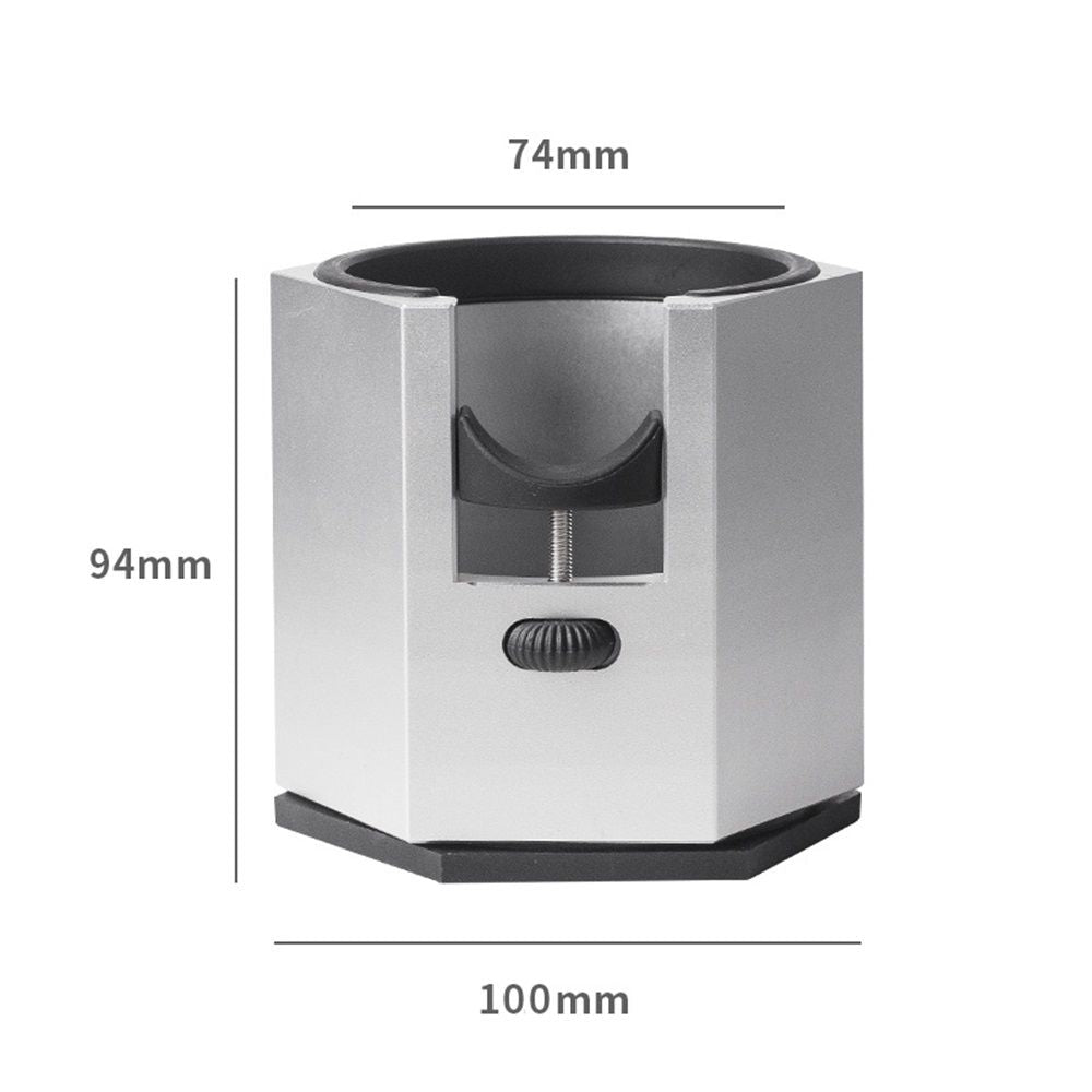 Espresso Tamping Station, Coffee Portafilter Holder, Aluminum Alloy Stand for Most 51mm, 53mm, 54mm, 58mm Coffee Portafilter (Hexagon,Silver)