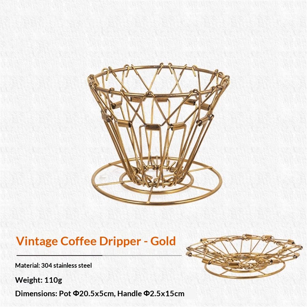 Stainless steel Collapsible Coffee Dripper, Great for Camping and Travel, Lightweight and Easy to Store
