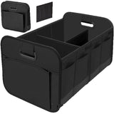 Trunk Organizer For Car, Suv, Truck | Premium Adjustable Multi Compartments Collapsible Car Trunk Organizer (Large Size, Black)