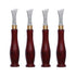 4 PCS Leather Edge Creaser,1.0/1.5/2.0/2.5mm Professional Leather Tool,Edge Creaser Stainless Steel Red Wood Handle Tool for Beginners DIY Leather Craft