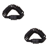 2 pack Small Combo Bike Lock Cable, Retractable Combination Cable Lock with Code, for Travel Safe Luggage, Suitcase, Scooter Bicycle Motorcycle Helmet Anti Theft, Outdoor Ski Snowboard